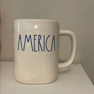 Rae Dunn White and Blue Ceramic Mug
